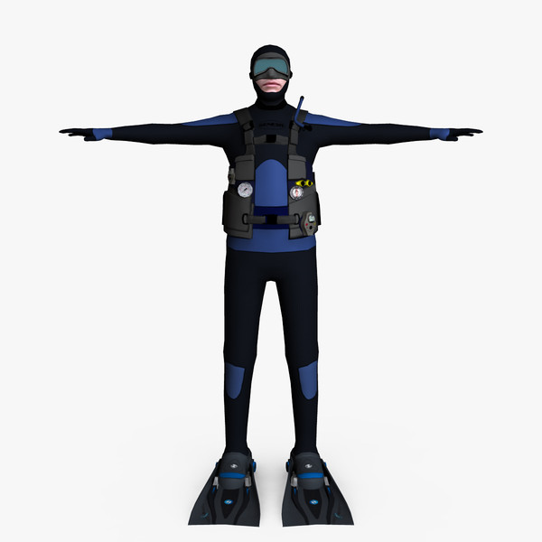 3d scuba diver 01 - Scuba Diver 01 by ignisfatuus